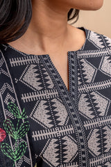 Onyx Grid | Swiss Lawn | Unstitched | 3Pcs   3PC