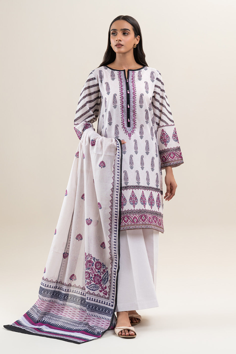 Beechtree | Printed lawn | Unstitched | 3 Piece   3PC