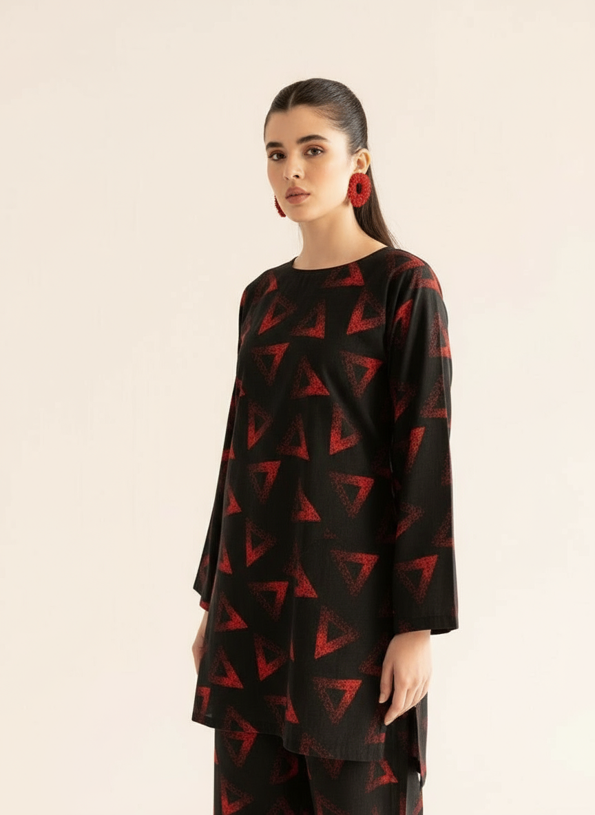 Bin Shahab | Printed Lawn | Stitched |  2 Piece   2pc