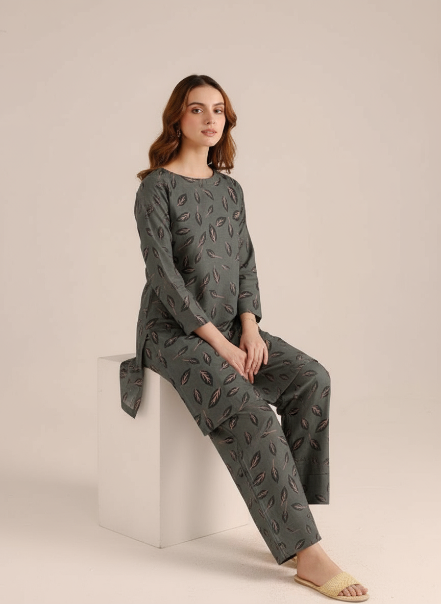 Bin Shahab | Printed Lawn | Stitched |  2 Piece   2pc